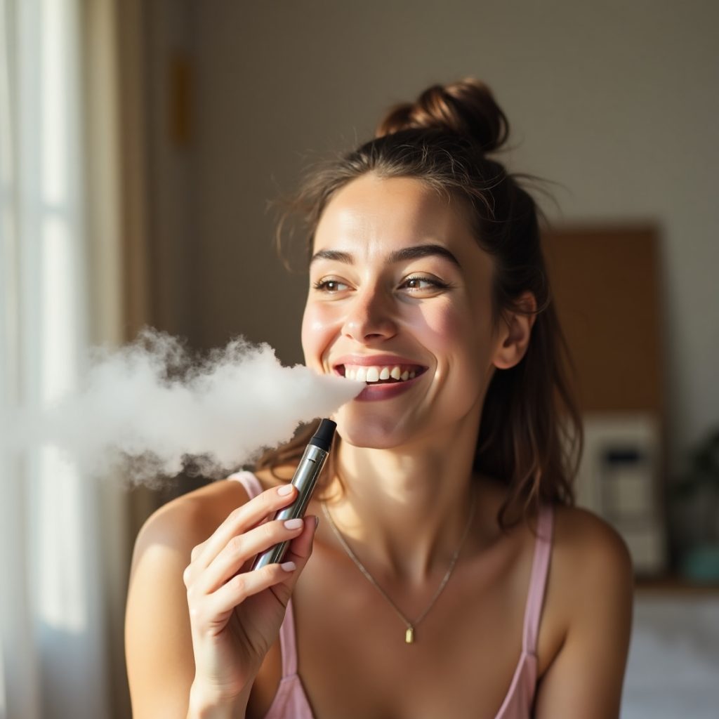 soft pastel background Vaping dispisible pen